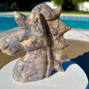 ✨ GORGEOUS BLUE FLOWER AGATE UNICORN CRYSTAL✨